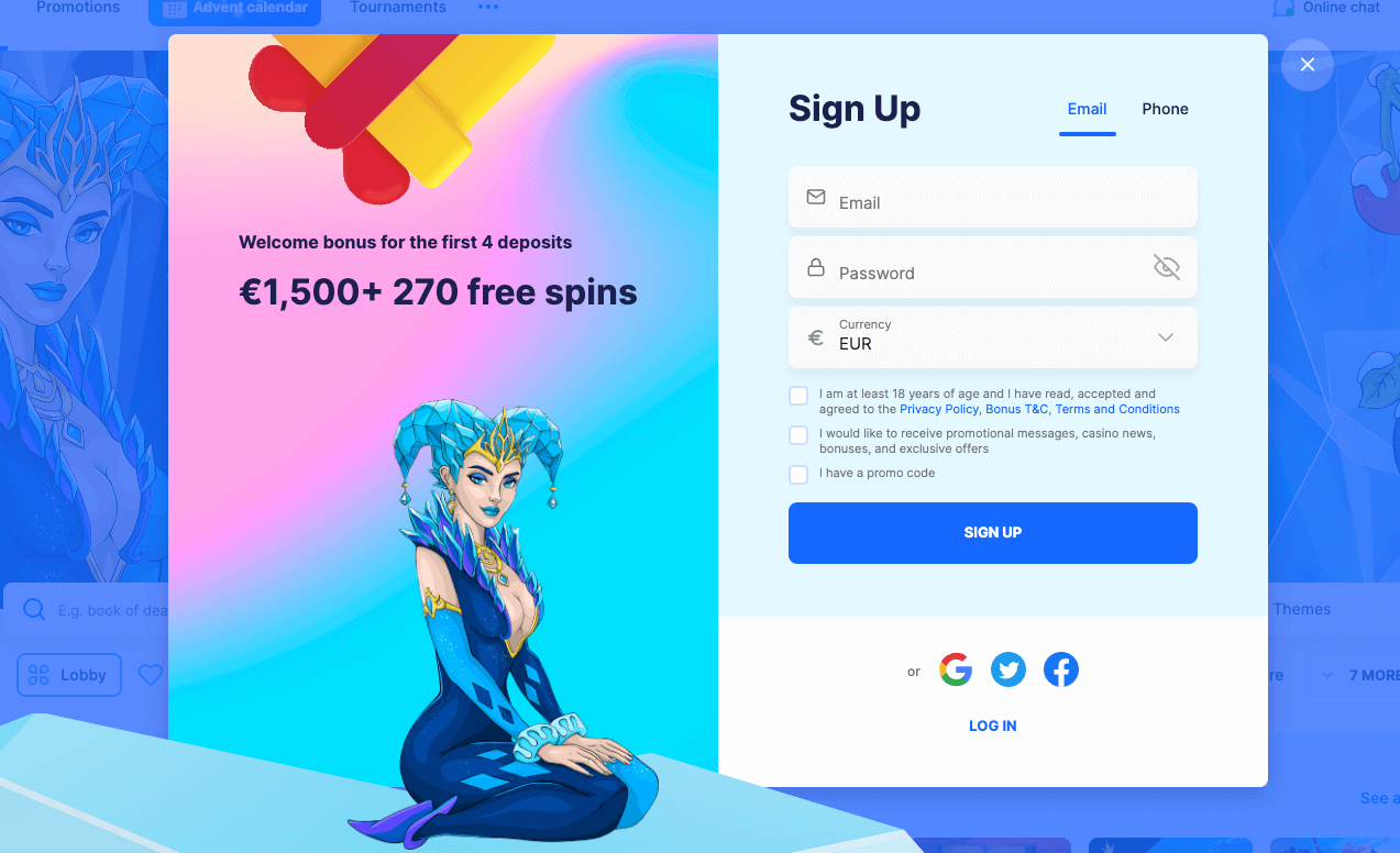 ICE Casino Registracija