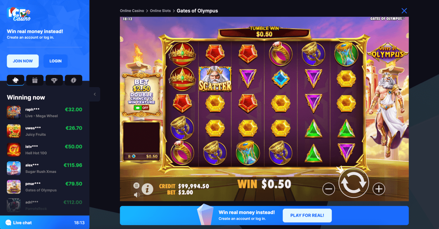 Ice Casino žaidimai